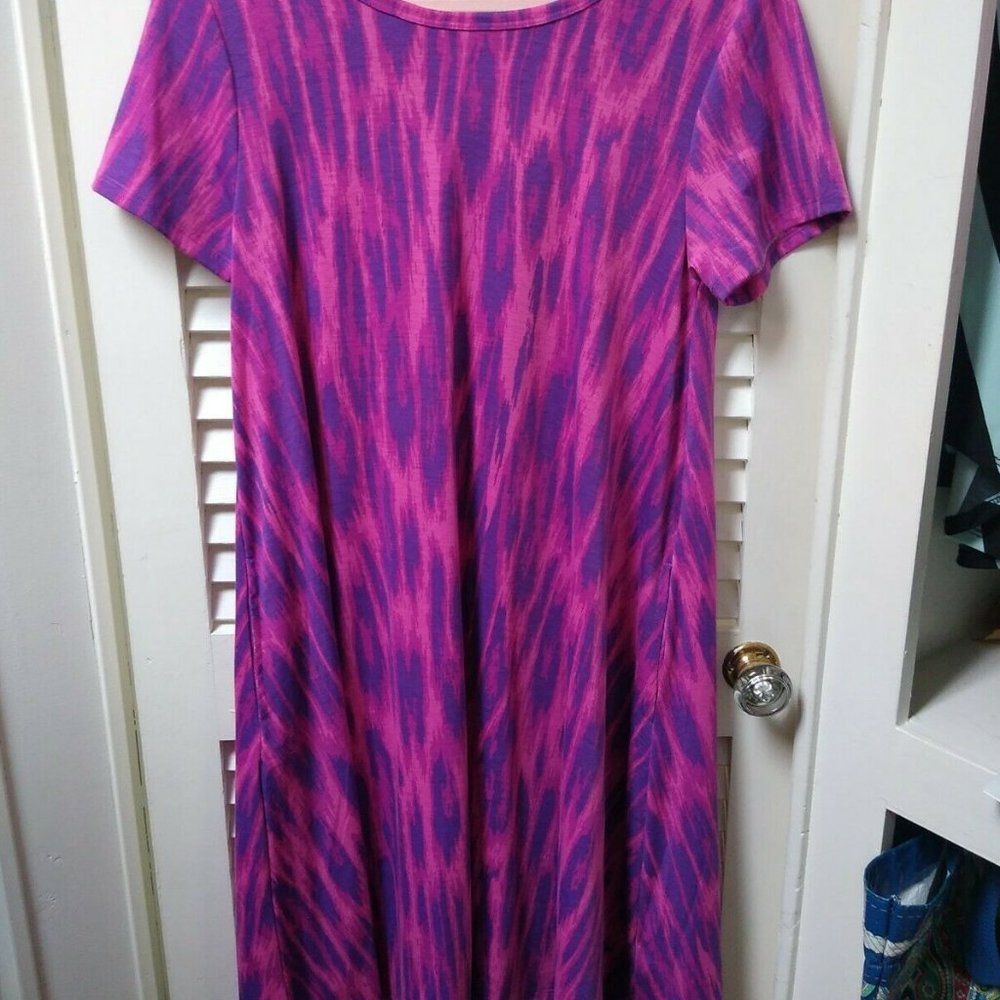 NWOT LuLaRoe Jessie Swing Dress Purple and Pink Cheetah Print